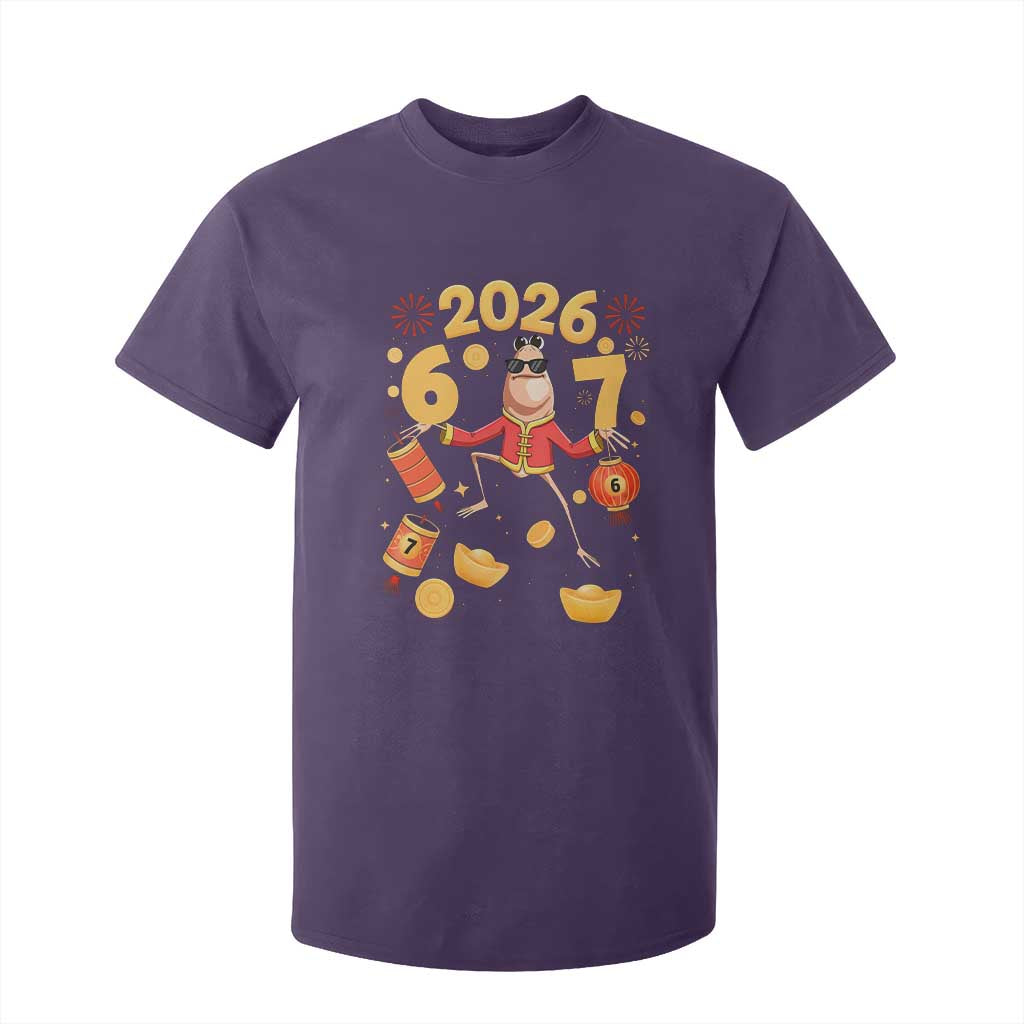 Funny Marcus The Worm Six Seven Meme T Shirt For Kid Lunar New Year 2026 Gift TS12 Purple Print Your Wear