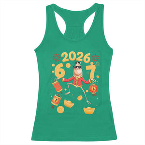 Funny Marcus The Worm Six Seven Meme Racerback Tank Top Lunar New Year 2026 Gift TS12 Irish Green Print Your Wear
