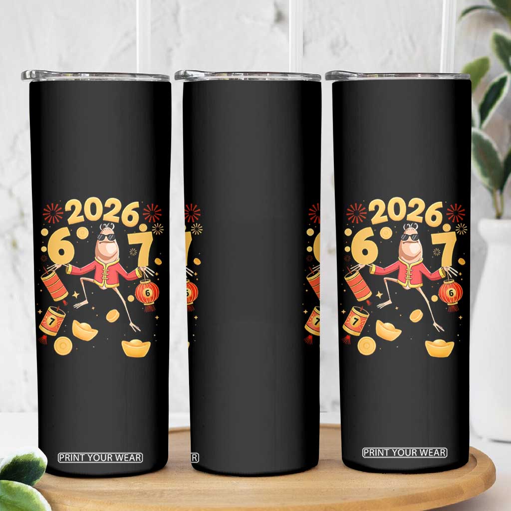 Funny Marcus The Worm Six Seven Meme Skinny Tumbler Lunar New Year 2026 Gift TS12 Print Your Wear