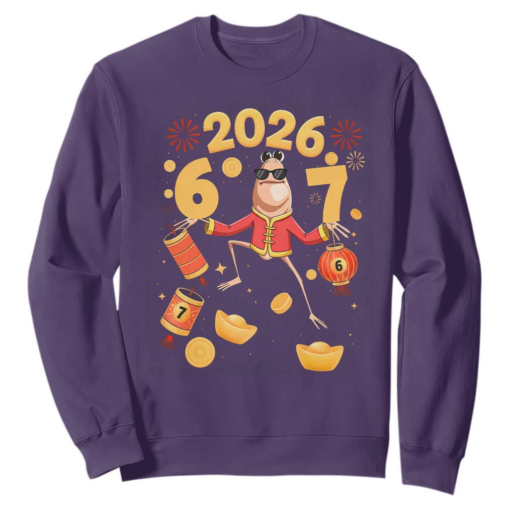 Funny Marcus The Worm Six Seven Meme Sweatshirt Lunar New Year 2026 Gift TS12 Purple Print Your Wear