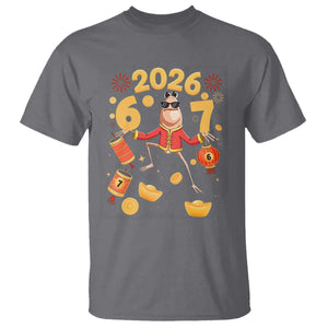 Funny Marcus The Worm Six Seven Meme T Shirt Lunar New Year 2026 Gift TS12 Charcoal Print Your Wear