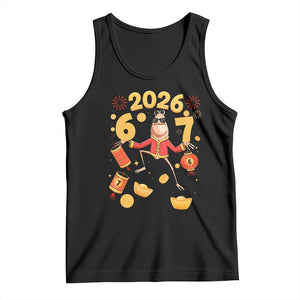 Funny Marcus The Worm Six Seven Meme Tank Top Lunar New Year 2026 Gift TS12 Black Print Your Wear
