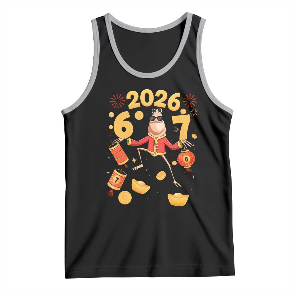 Funny Marcus The Worm Six Seven Meme Tank Top Lunar New Year 2026 Gift TS12 Black Athletic Heather Print Your Wear