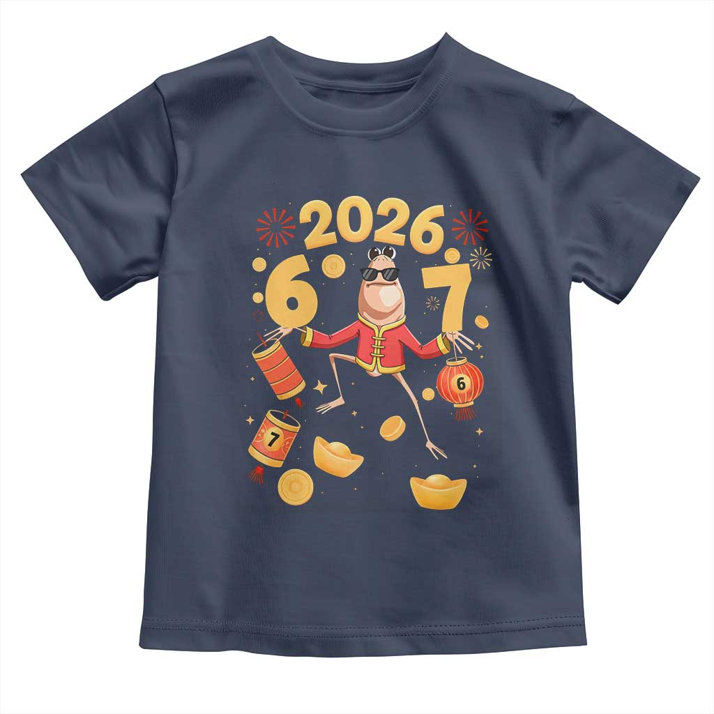 Funny Marcus The Worm Six Seven Meme Toddler T Shirt Lunar New Year 2026 Gift TS12 Navy Print Your Wear