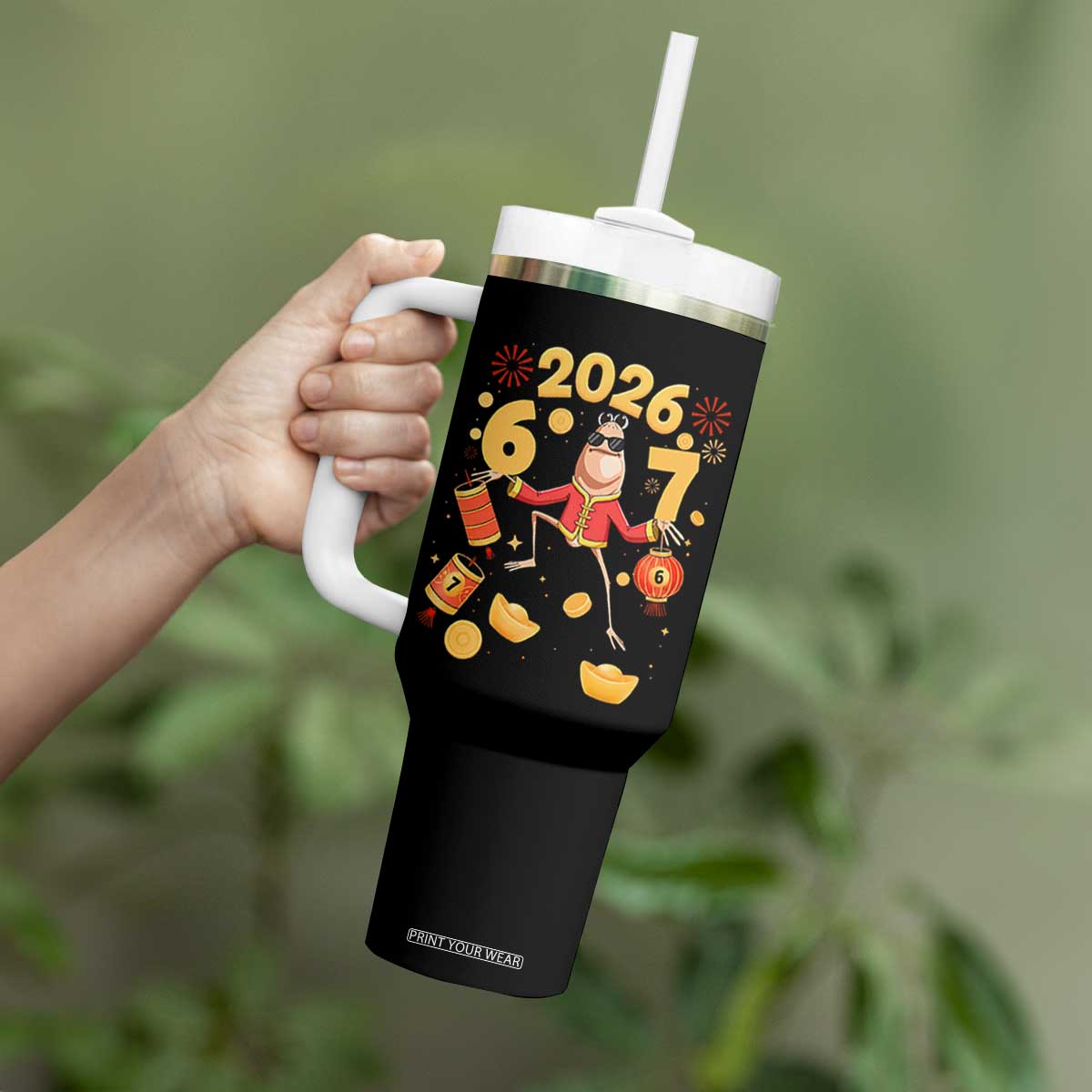 Funny Marcus The Worm Six Seven Meme Tumbler With Handle Lunar New Year 2026 Gift TS12 Print Your Wear