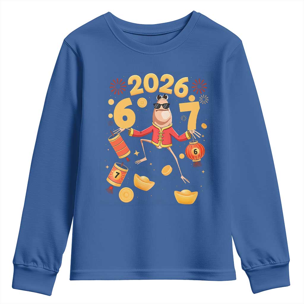 Funny Marcus The Worm Six Seven Meme Youth Sweatshirt Lunar New Year 2026 Gift TS12 Royal Blue Print Your Wear