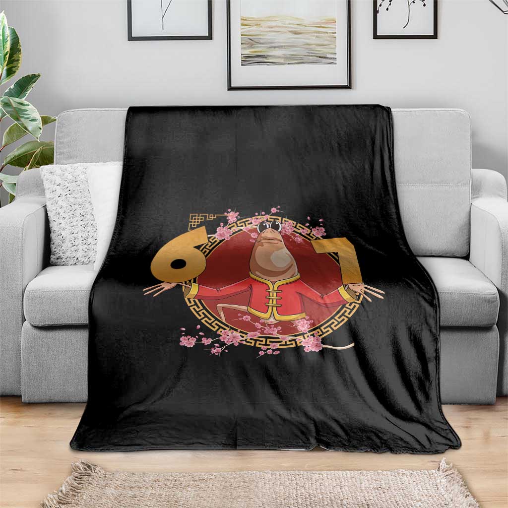 Funny Marcus The Worm Six Seven Lunar New Year Meme Throw Blanket TS12 Print Your Wear
