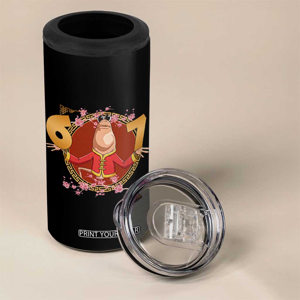 Funny Marcus The Worm Six Seven Lunar New Year Meme 4 in 1 Can Cooler Tumbler TS12 Print Your Wear