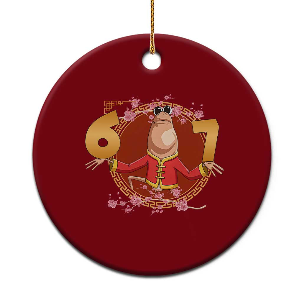 Funny Marcus The Worm Six Seven Lunar New Year Meme Ceramic Ornament TS12 1pc Red Print Your Wear