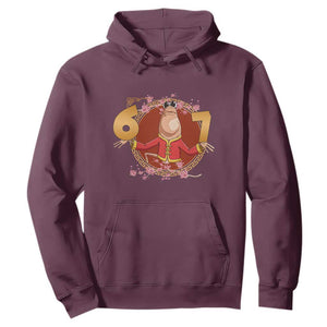Funny Marcus The Worm Six Seven Lunar New Year Meme Hoodie TS12 Maroon Print Your Wear