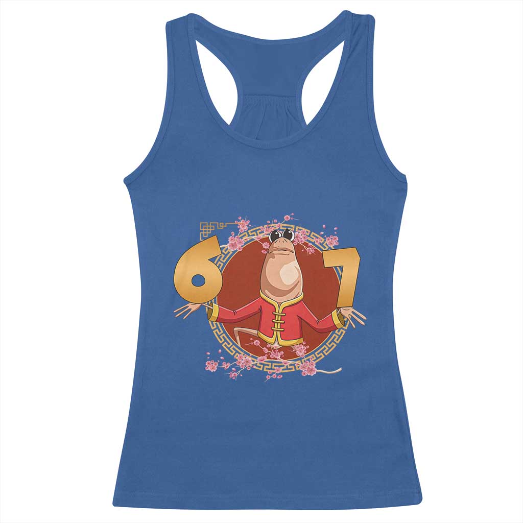 Funny Marcus The Worm Six Seven Lunar New Year Meme Racerback Tank Top TS12 Royal Blue Print Your Wear