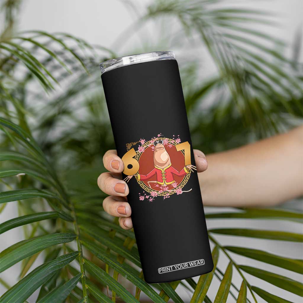 Funny Marcus The Worm Six Seven Lunar New Year Meme Skinny Tumbler TS12 Print Your Wear