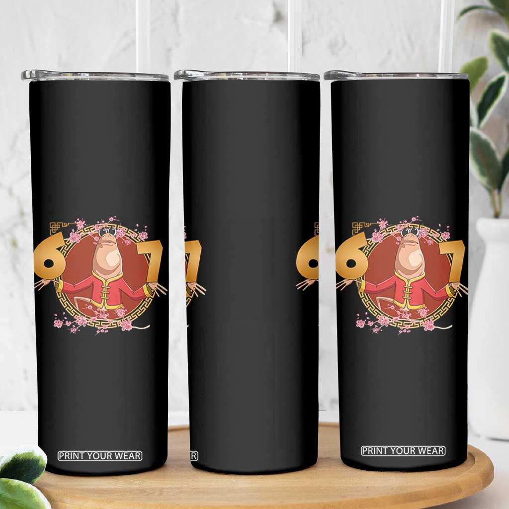 Funny Marcus The Worm Six Seven Lunar New Year Meme Skinny Tumbler TS12 Print Your Wear