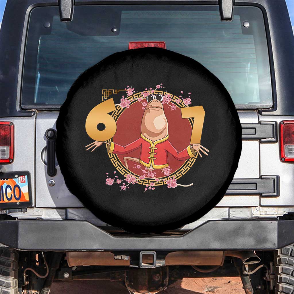 Funny Marcus The Worm Six Seven Lunar New Year Meme Spare Tire Cover TS12 No hole Black Print Your Wear