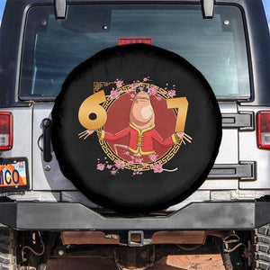 Funny Marcus The Worm Six Seven Lunar New Year Meme Spare Tire Cover TS12 No hole Black Print Your Wear