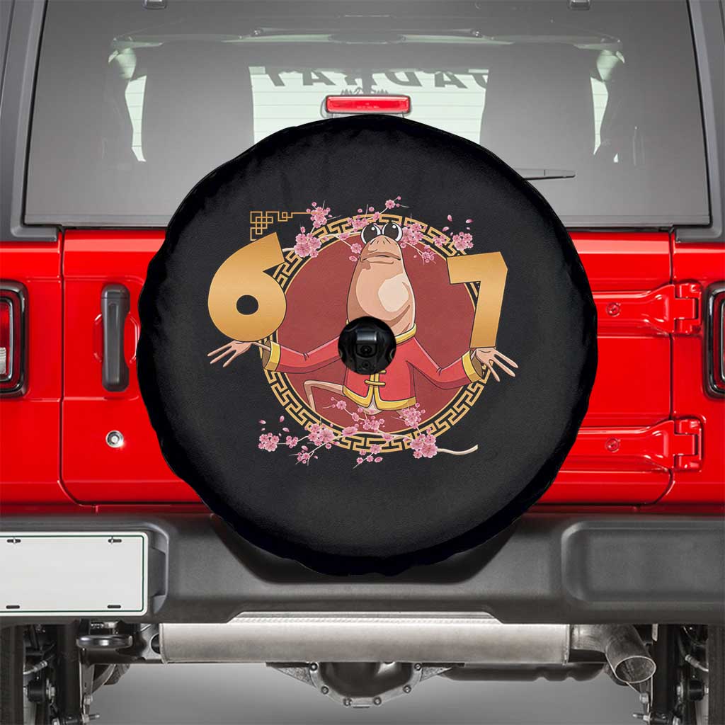 Funny Marcus The Worm Six Seven Lunar New Year Meme Spare Tire Cover TS12 Black Print Your Wear