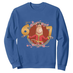 Funny Marcus The Worm Six Seven Lunar New Year Meme Sweatshirt TS12 Royal Blue Print Your Wear