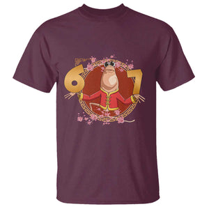 Funny Marcus The Worm Six Seven Lunar New Year Meme T Shirt TS12 Maroon Print Your Wear