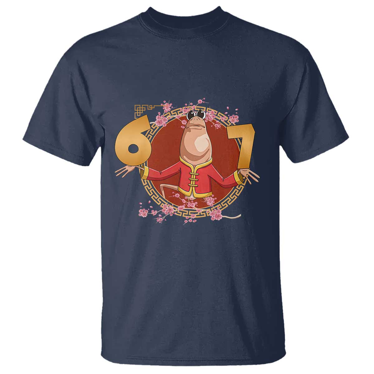 Funny Marcus The Worm Six Seven Lunar New Year Meme T Shirt TS12 Navy Print Your Wear