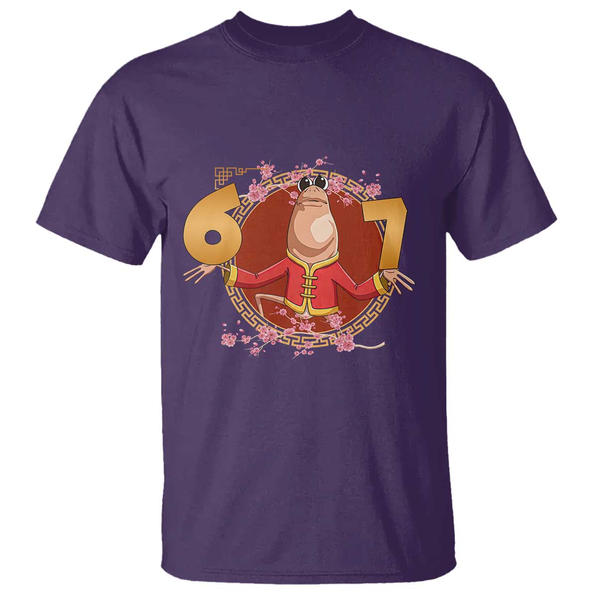 Funny Marcus The Worm Six Seven Lunar New Year Meme T Shirt TS12 Purple Print Your Wear