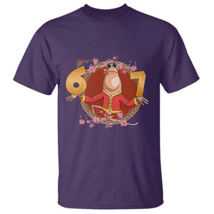 Funny Marcus The Worm Six Seven Lunar New Year Meme T Shirt TS12 Purple Print Your Wear