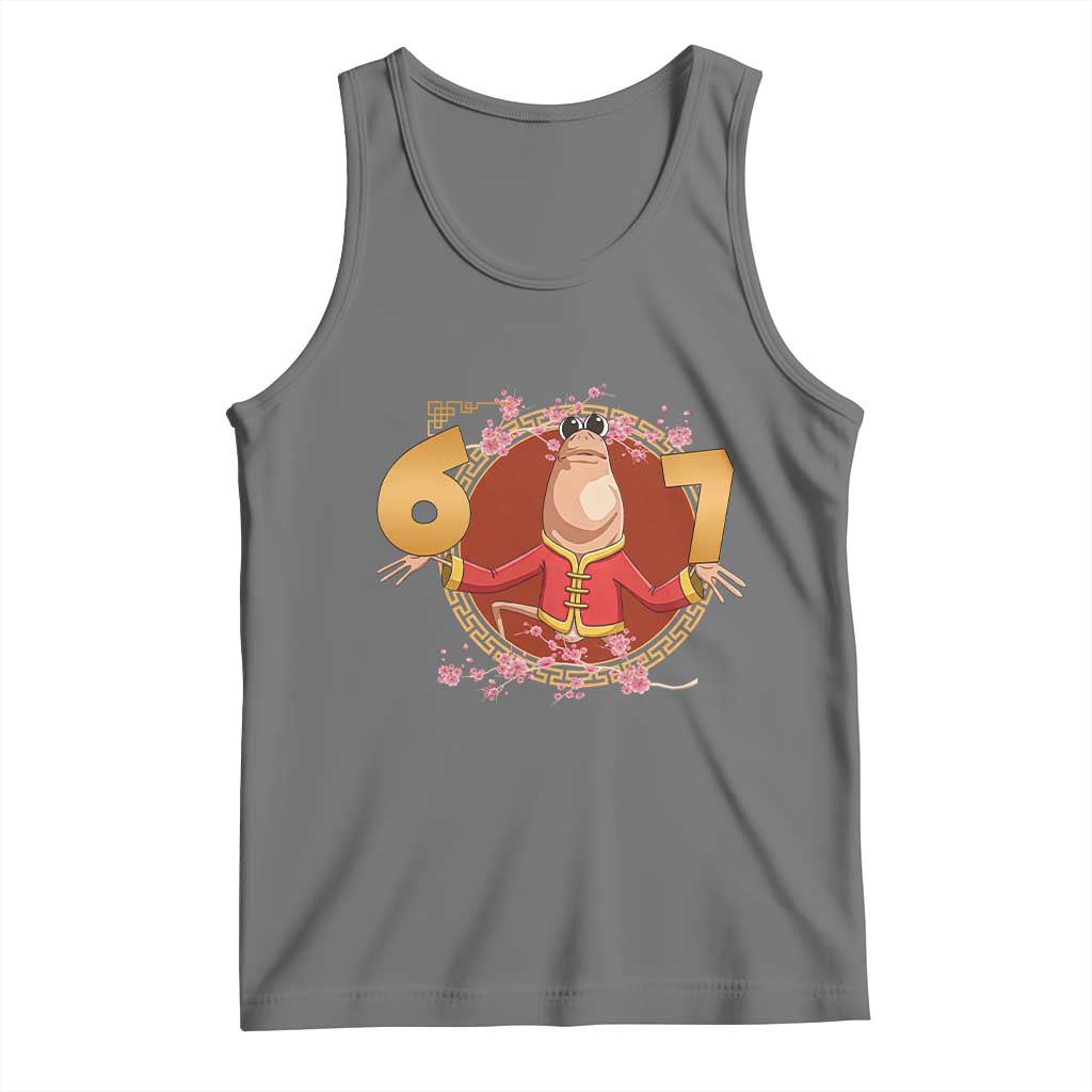 Funny Marcus The Worm Six Seven Lunar New Year Meme Tank Top TS12 Black Heather Print Your Wear