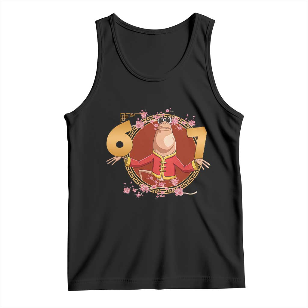 Funny Marcus The Worm Six Seven Lunar New Year Meme Tank Top TS12 Black Print Your Wear