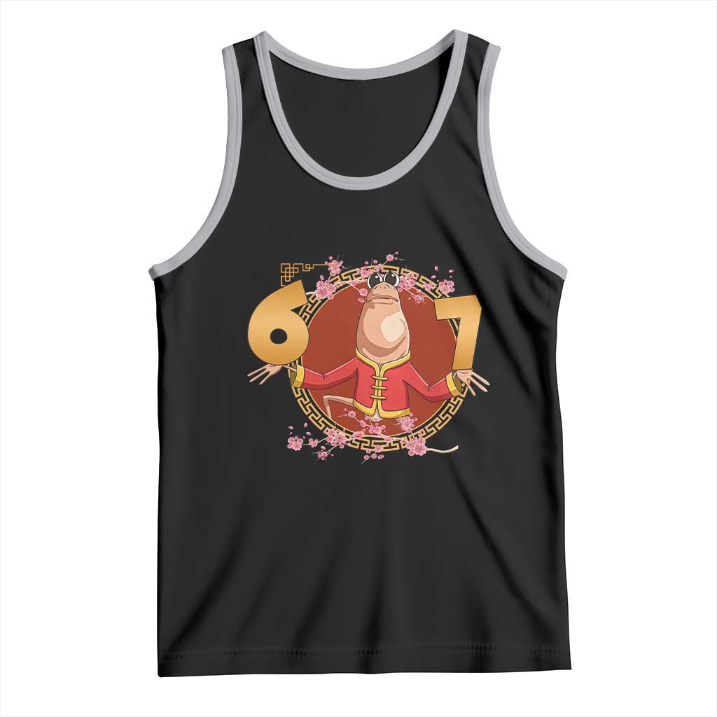 Funny Marcus The Worm Six Seven Lunar New Year Meme Tank Top TS12 Black Athletic Heather Print Your Wear