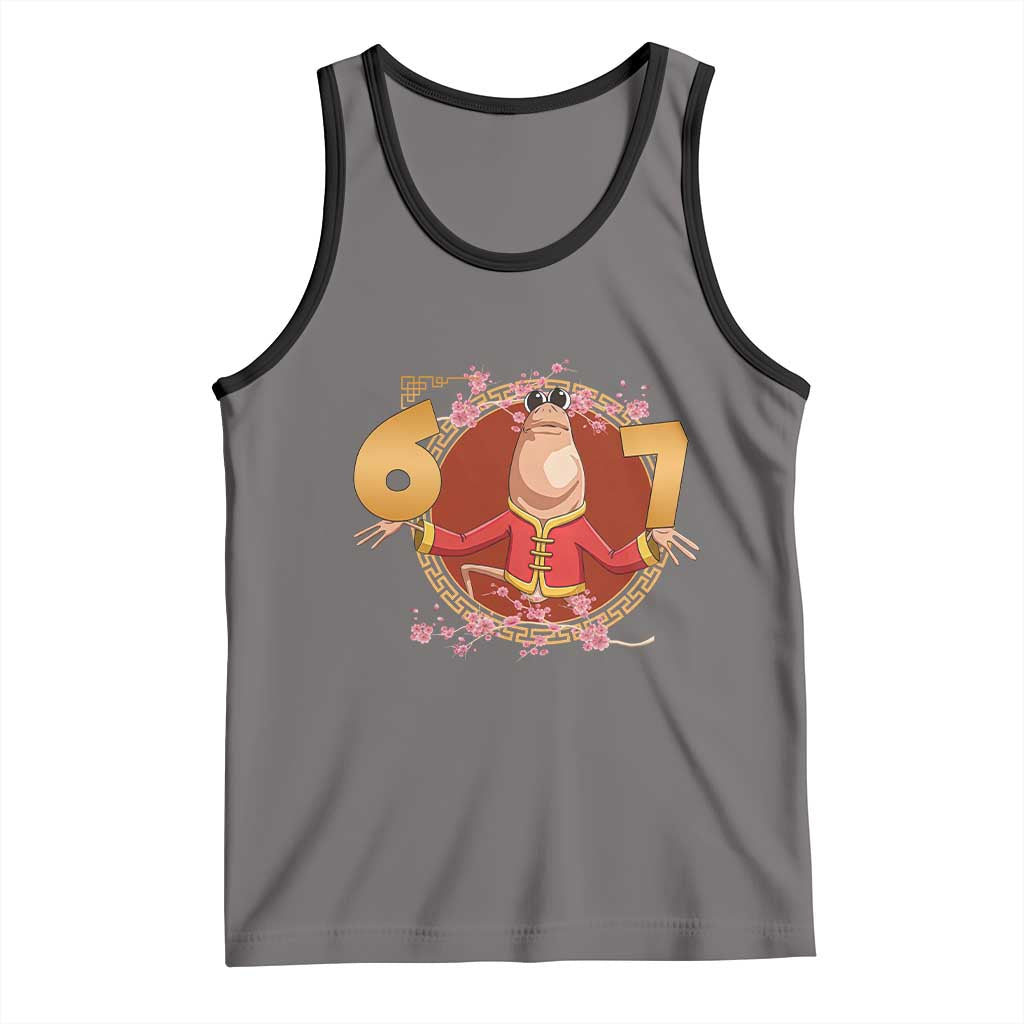 Funny Marcus The Worm Six Seven Lunar New Year Meme Tank Top TS12 Deep Heather Black Print Your Wear