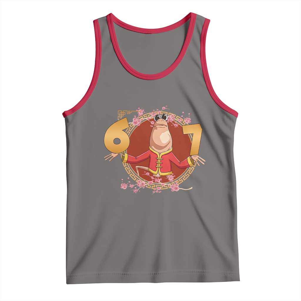 Funny Marcus The Worm Six Seven Lunar New Year Meme Tank Top TS12 Deep Heather Red Print Your Wear