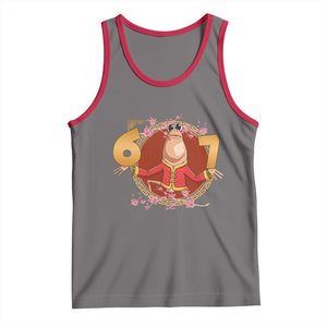 Funny Marcus The Worm Six Seven Lunar New Year Meme Tank Top TS12 Deep Heather Red Print Your Wear