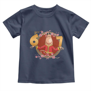 Funny Marcus The Worm Six Seven Lunar New Year Meme Toddler T Shirt TS12 Navy Print Your Wear