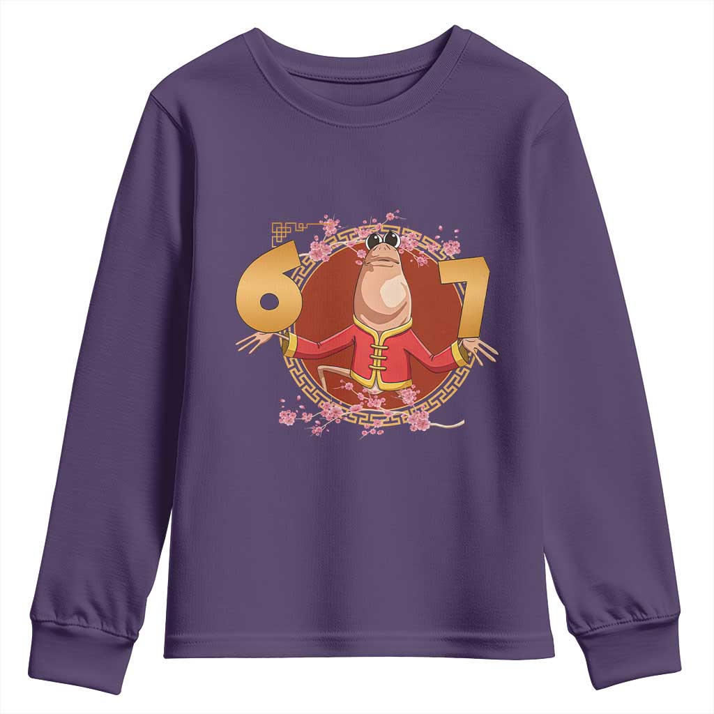 Funny Marcus The Worm Six Seven Lunar New Year Meme Youth Sweatshirt TS12 Purple Print Your Wear