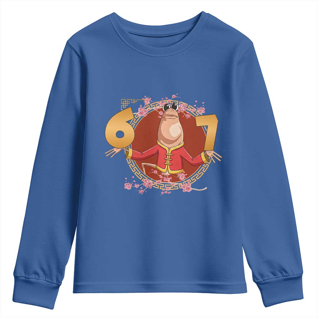 Funny Marcus The Worm Six Seven Lunar New Year Meme Youth Sweatshirt TS12 Royal Blue Print Your Wear
