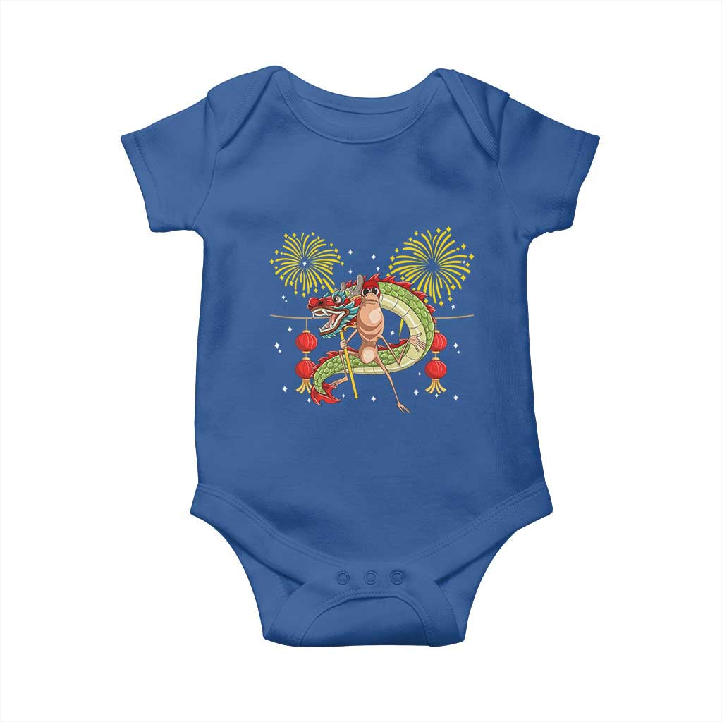 Funny Marcus The Worm Meme Baby Onesie Viral Lunar New Year TS12 Royal Blue Print Your Wear