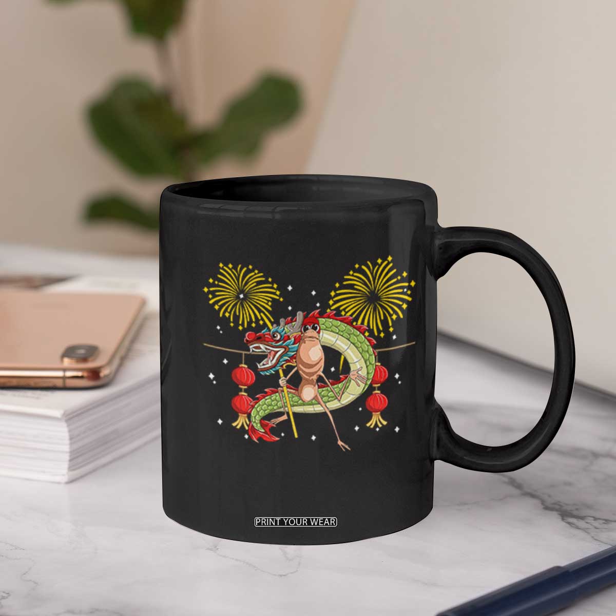 Funny Marcus The Worm Meme Coffee Mug Viral Lunar New Year TS12 Print Your Wear