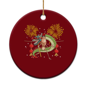 Funny Marcus The Worm Meme Ceramic Ornament Viral Lunar New Year TS12 1pc Red Print Your Wear