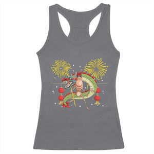 Funny Marcus The Worm Meme Racerback Tank Top Viral Lunar New Year TS12 Charcoal Print Your Wear