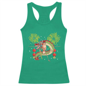 Funny Marcus The Worm Meme Racerback Tank Top Viral Lunar New Year TS12 Irish Green Print Your Wear