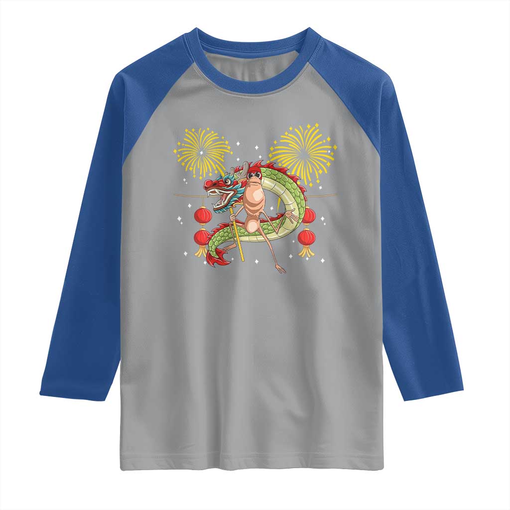 Funny Marcus The Worm Meme Raglan Shirt Viral Lunar New Year TS12 Sport Gray Royal Print Your Wear
