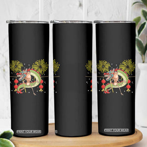 Funny Marcus The Worm Meme Skinny Tumbler Viral Lunar New Year TS12 Print Your Wear