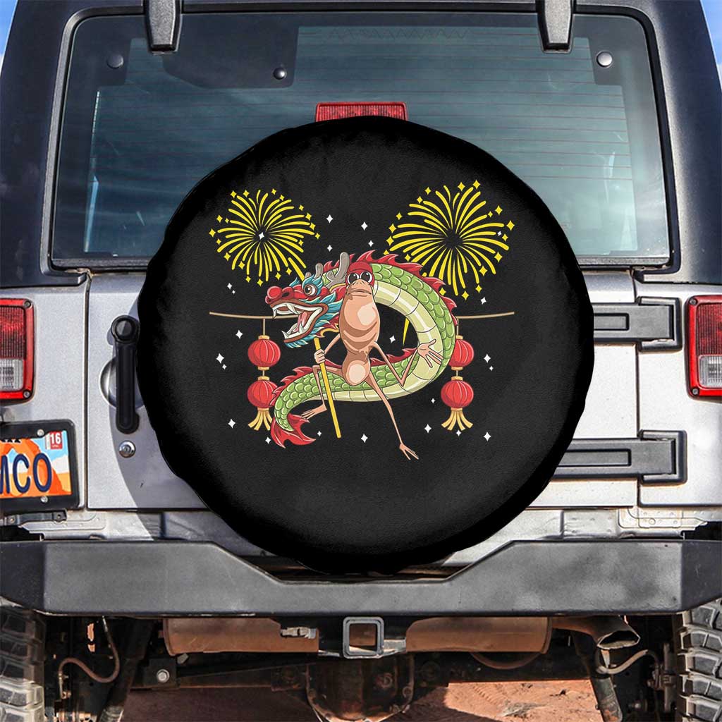 Funny Marcus The Worm Meme Spare Tire Cover Viral Lunar New Year TS12 No hole Black Print Your Wear