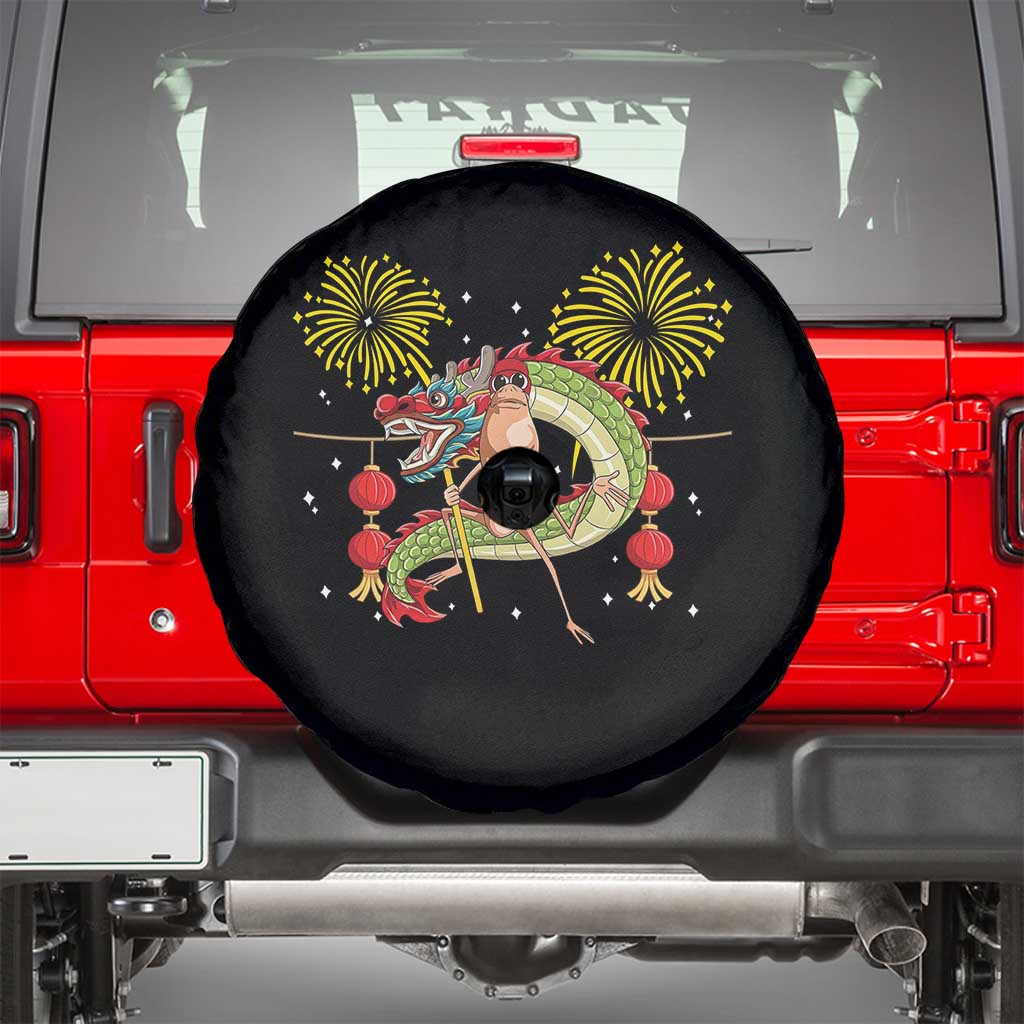 Funny Marcus The Worm Meme Spare Tire Cover Viral Lunar New Year TS12 Black Print Your Wear