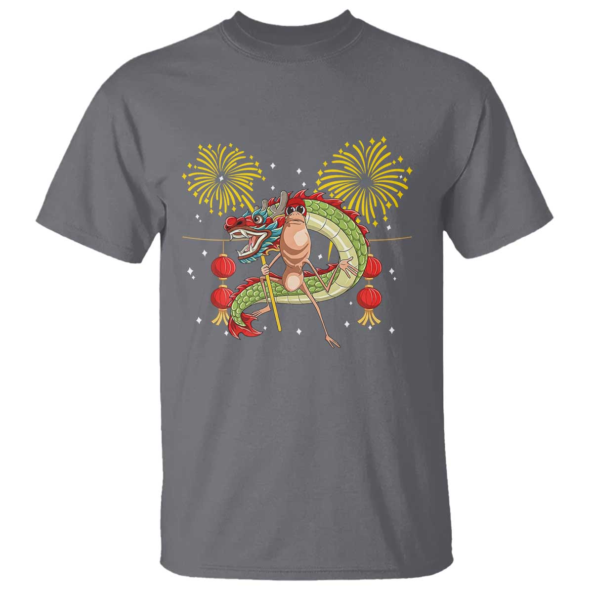 Funny Marcus The Worm Meme T Shirt Viral Lunar New Year TS12 Charcoal Print Your Wear
