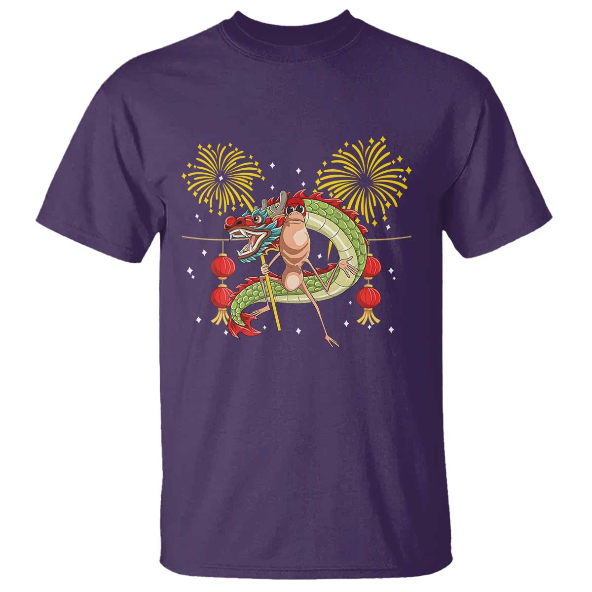 Funny Marcus The Worm Meme T Shirt Viral Lunar New Year TS12 Purple Print Your Wear