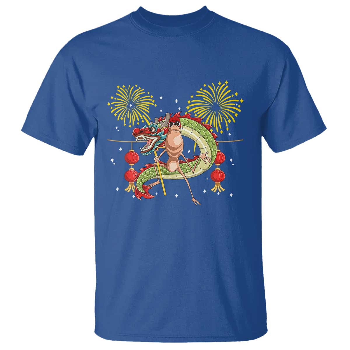 Funny Marcus The Worm Meme T Shirt Viral Lunar New Year TS12 Royal Blue Print Your Wear