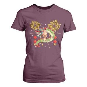 Funny Marcus The Worm Meme T Shirt For Women Viral Lunar New Year TS12 Maroon Print Your Wear