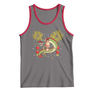 Funny Marcus The Worm Meme Tank Top Viral Lunar New Year TS12 Deep Heather Red Print Your Wear