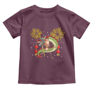 Funny Marcus The Worm Meme Toddler T Shirt Viral Lunar New Year TS12 Maroon Print Your Wear