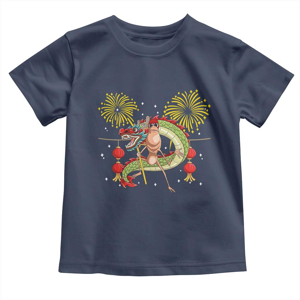 Funny Marcus The Worm Meme Toddler T Shirt Viral Lunar New Year TS12 Navy Print Your Wear
